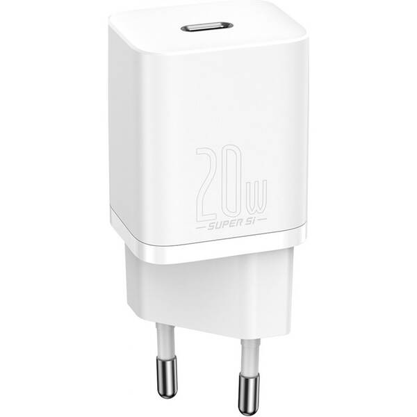 Nabíjačka do siete Baseus Super Si USB-C, 20 W, QC 3.0 biela

