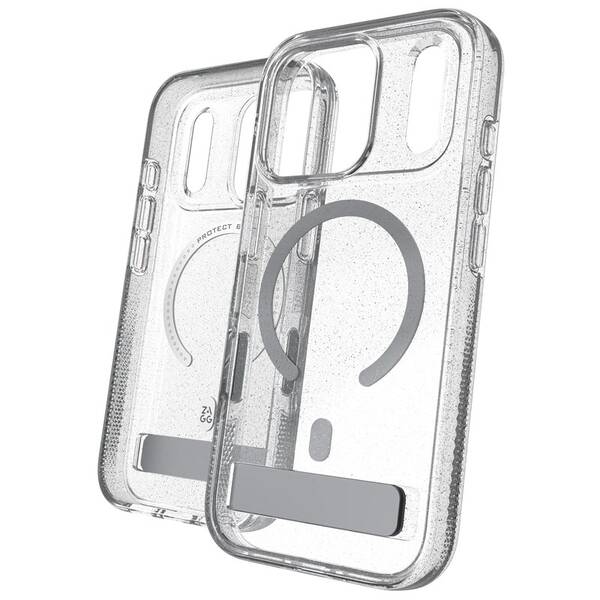Kryt na mobil ZAGG Milan Snap Kickstand, Camera Button na Apple iPhone 18 Pro / 17 Pro strieborný

