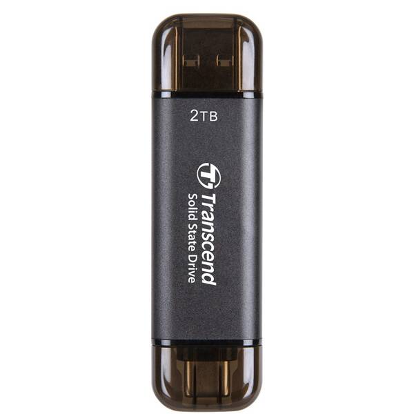SSD externý Transcend ESD310C 2TB, USB-A/USB-C čierny

