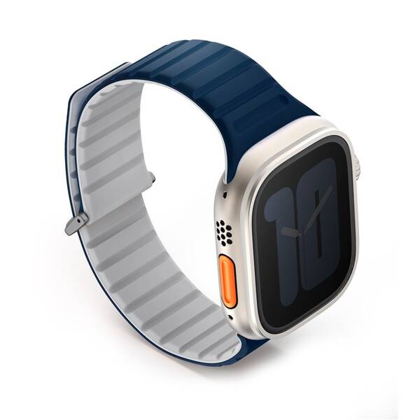 Remienok Uniq Revix Evo Reversible Magnetic na Apple Watch 42/44/45/49mm sivý/modrý


