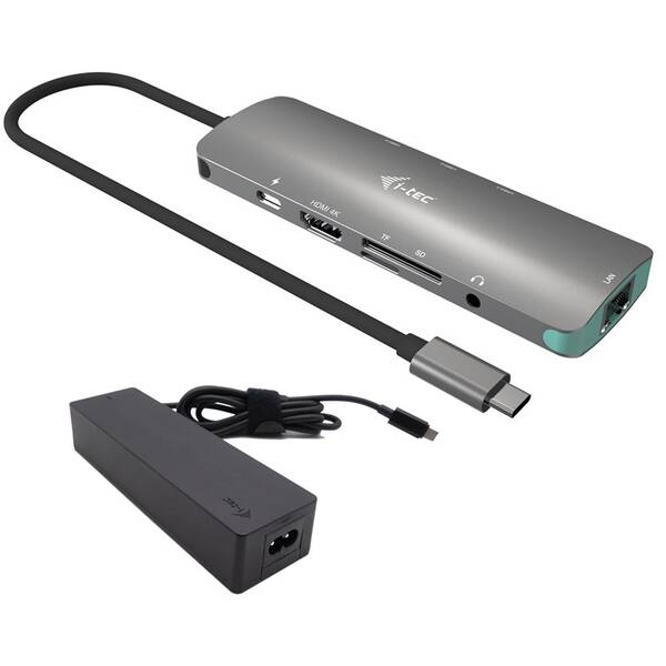 Dokovacia stanica i-tec USB-C Metal Nano 4K HDMI LAN, PD 100 W + Charger 100W 

