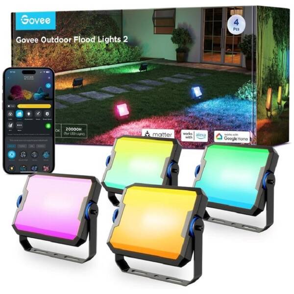 Reflektory Govee Flood Lights 2, SMART LED čierne

