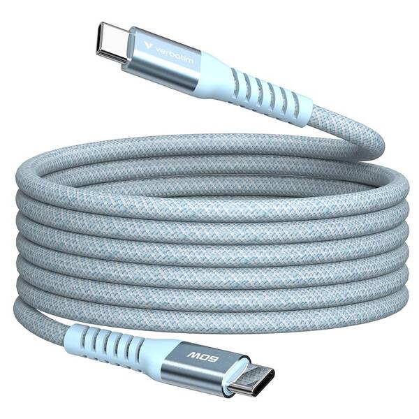 Kábel Verbatim Sync & Charge USB-C/USB-C 60W 1,2m modrý

