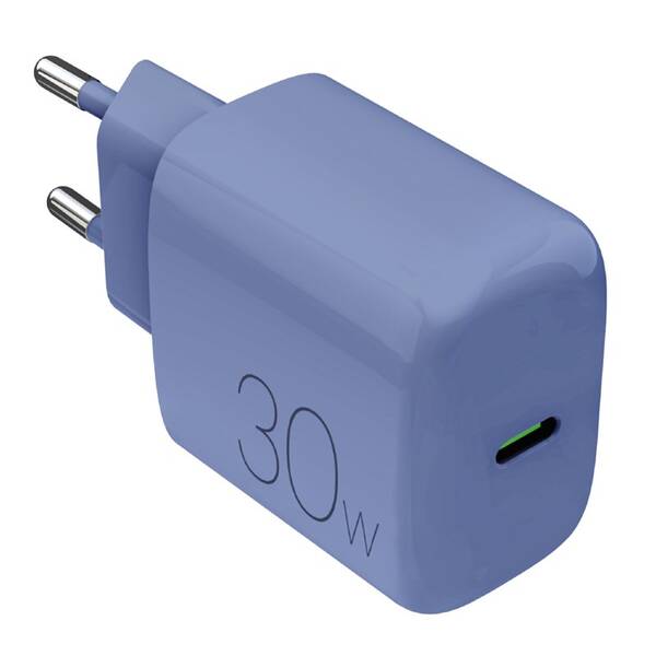 Nabíjačka do siete Puro PRO LITE, USB-C, PD 30 W modrá

