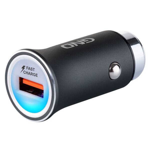 Adaptér do auta GND 1x USB 3A, 18W, Fast charge čierny

