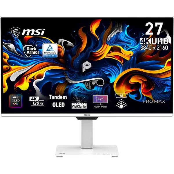 Monitor MSI PRO MAX 271UPXW12G biely

