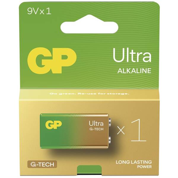 Batéria alkalická GP Ultra 9V (6LF22), 1 ks 

