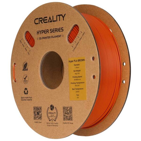 Tlačová struna (filament) Creality Hyper PLA 1kg hnedý

