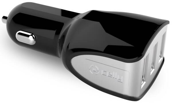 Adaptér do auta Celly Turbo, 3x USB, 4,4A čierna

