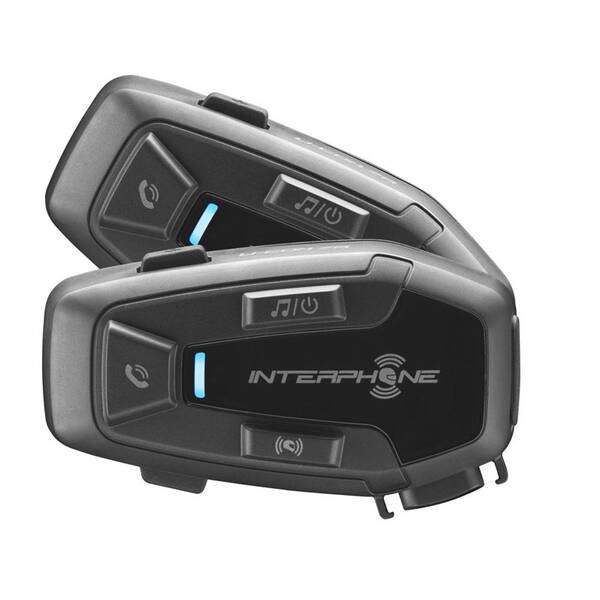 Handsfree Interphone U-COM7R pre uzavreté a otvorené prilby Twin Pack čierne

