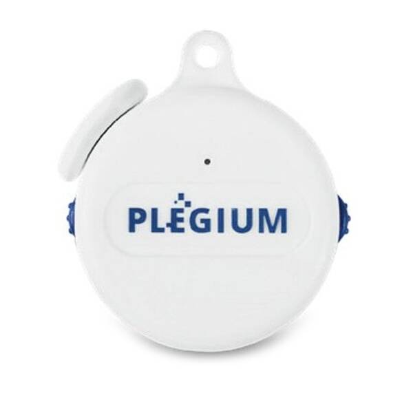 Chytrý osobný alarm Plegium Smart Emergency Button Wearable biely

