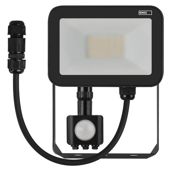 Reflektor EMOS INOVO 20W 2200LM PIR IP65 NW čierny

