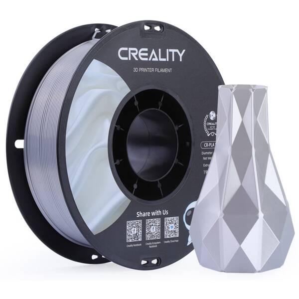 Tlačová struna (filament) Creality CR-Silk PLA 1kg strieborný

