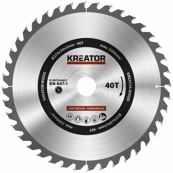 Pílový kotúč Kreator KRT020427 254mm 40T 

