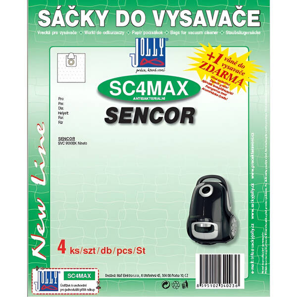 Vrecká pre vysávače Jolly SC4 MAX  (4 ks) 

