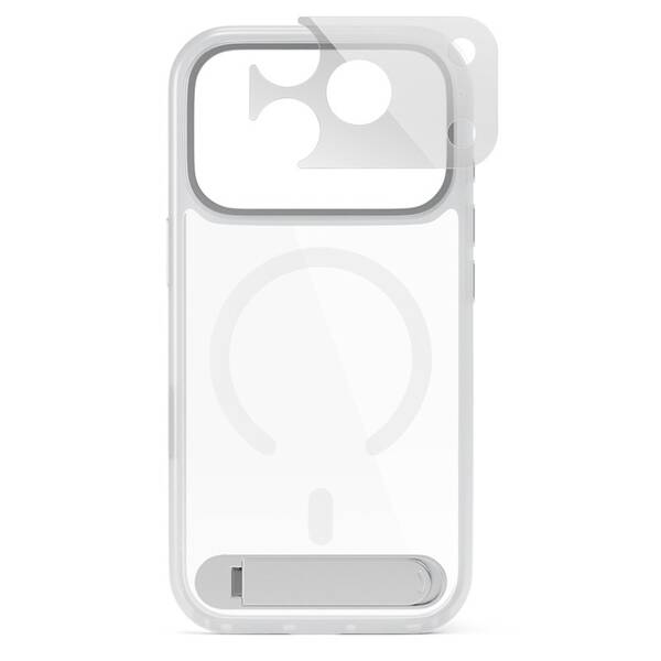 Kryt na mobil Epico HeroStand Pro Mag+ Apple iPhone 17 Pro / 18 Pro se skládacím stojánkem priehľadný

