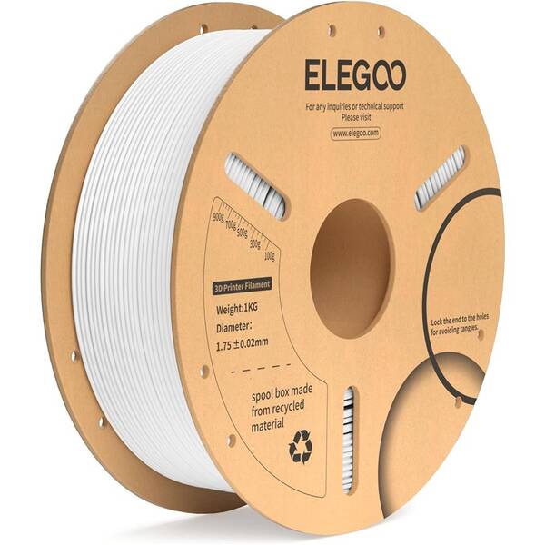 Tlačová struna (filament) Elegoo PLA+ 1,75mm biely

