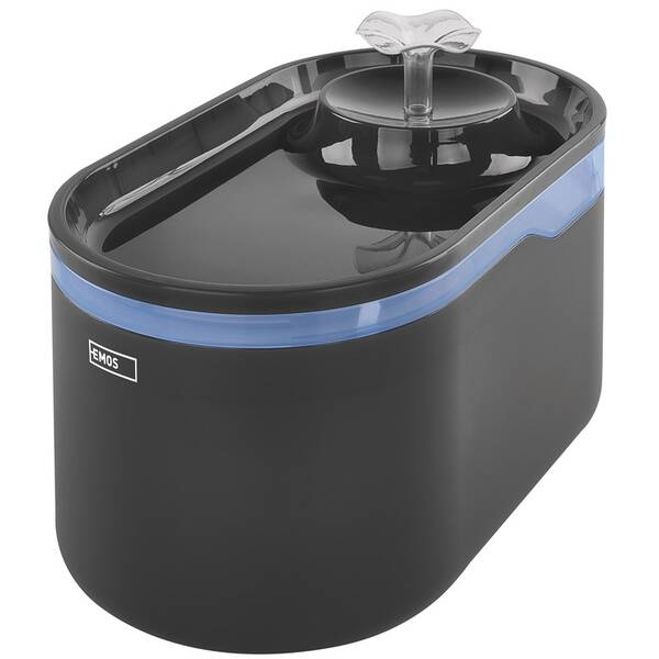 Inteligentná fontána EMOS Pet Care, 2,6 l čierna

