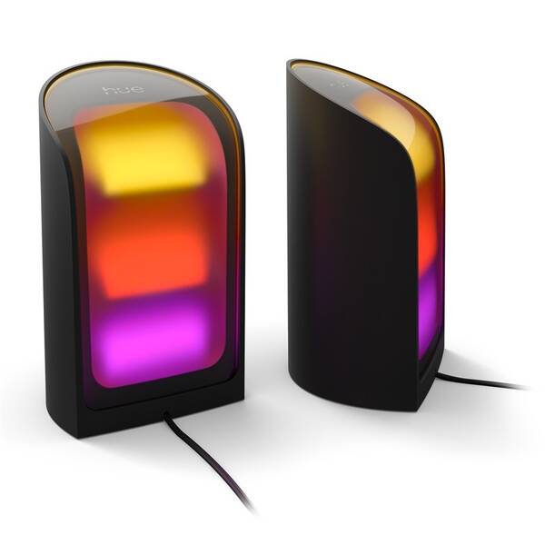 Stolové svietidlo Philips Hue Wall washer, 20W, EU/UK, White and Color Gradient (2 ks) čierna

