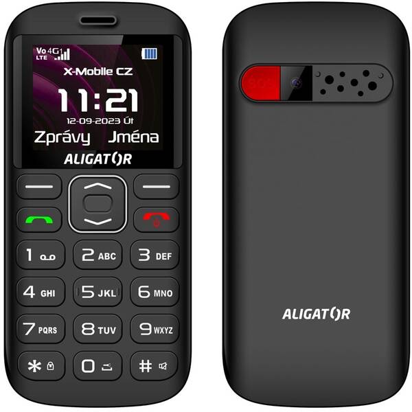 Mobilný telefón Aligator A720 4G Senior čierny

