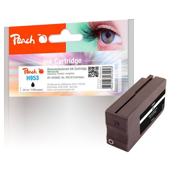 Cartridge Peach HP 953, 1100 strán čierna

