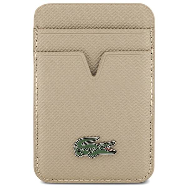 Peňaženka Lacoste PU Iconic Petit Pique MagSafe béžová

