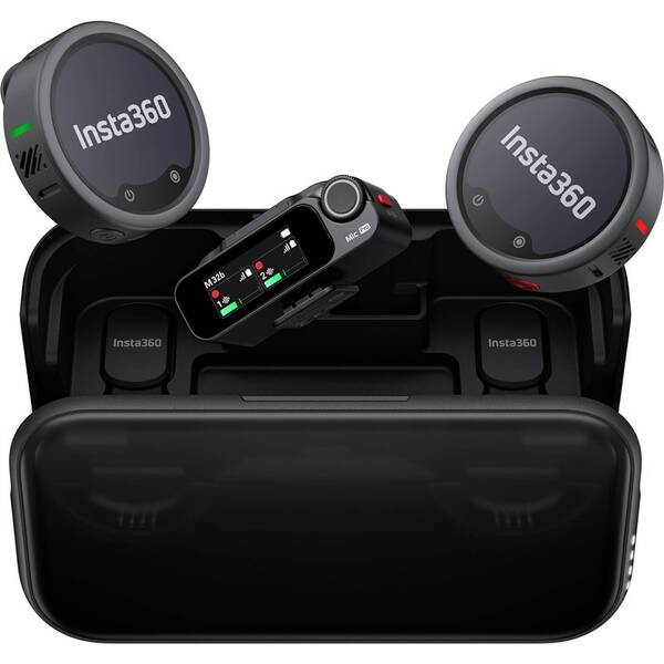 Mikrofón Insta360 Mic Pro (2 TX + 1 RX) čierny

