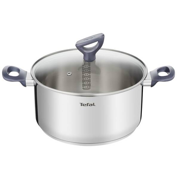 Hrniec s pokrievkou Tefal G7124645, 24 cm nerez


