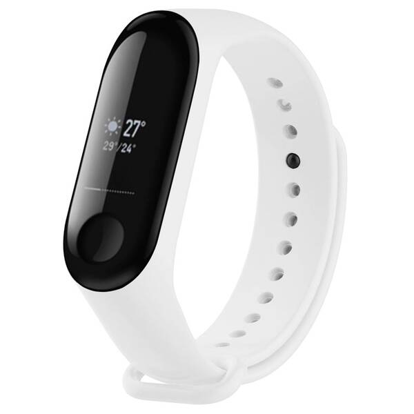 Remienok FIXED Silicone Strap na Xiaomi Mi Band 3/4 biely


