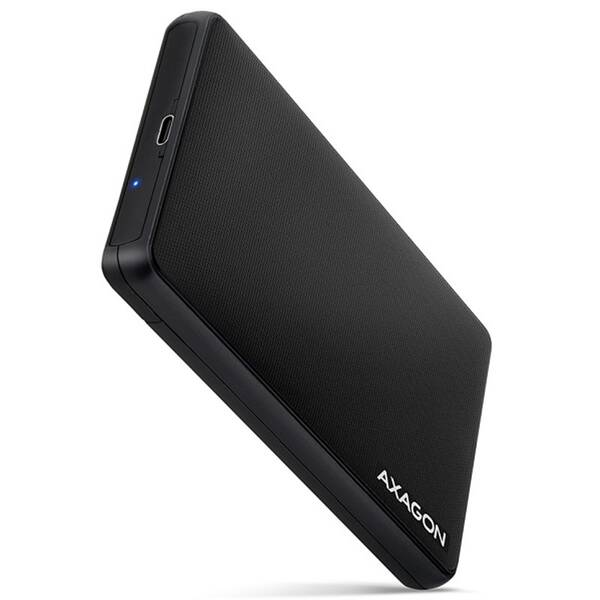 Externý rámček Axagon SLIDE box 2.5" USB-C 3.2 Gen 1, SATA 6G čierny

