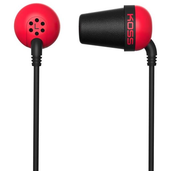Slúchadlá Koss The Plug (doživotná záruka) červená

