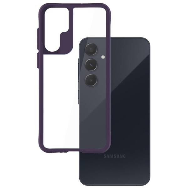 Kryt na mobil 3mk Satin Armor Case+ na Samsung Galaxy A55 5G fialový/priehľadný

