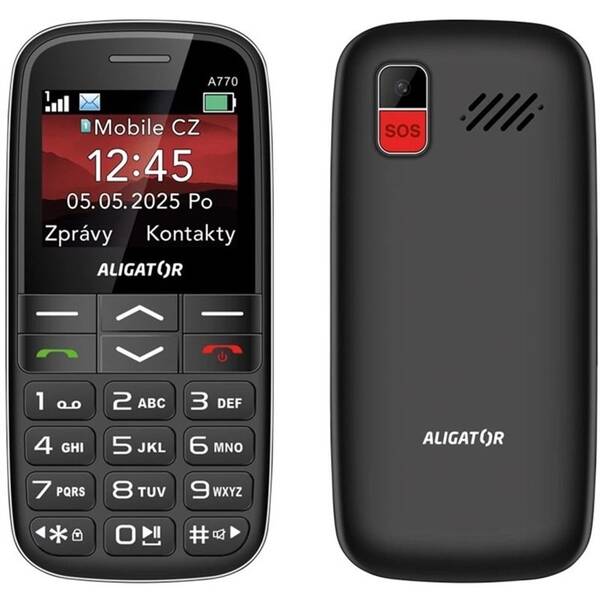 Mobilný telefón Aligator A770 Senior čierny

