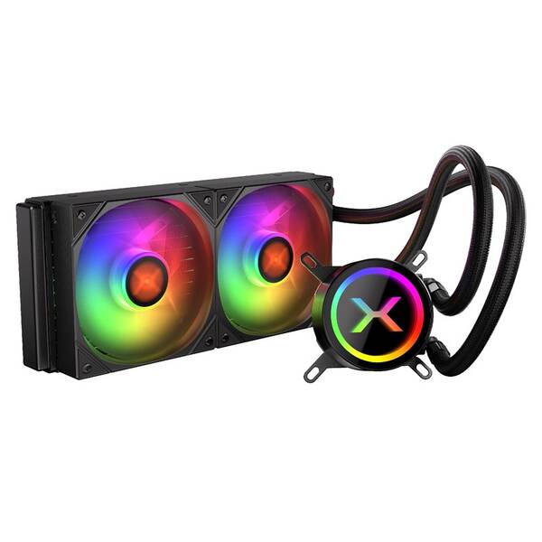 Vodný chladič KRUX HydroX 240 ARGB čierny

