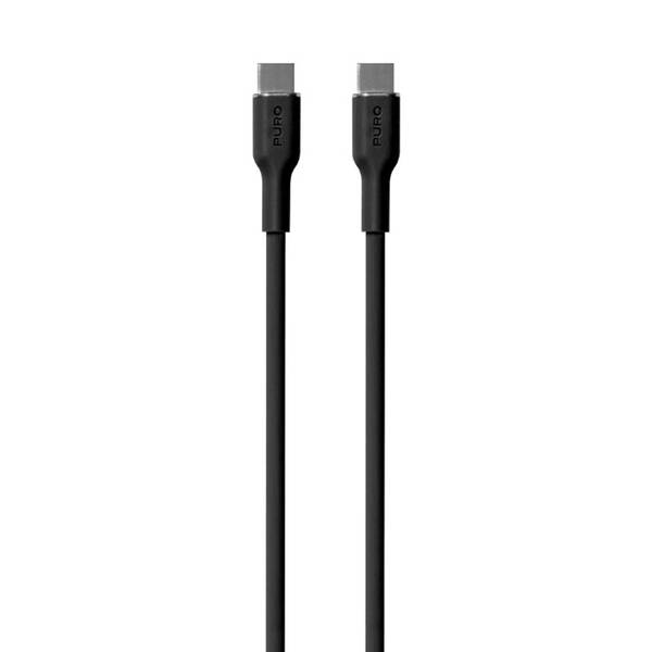 Kábel Puro Soft USB-C/USB-C 60 W, 1,5 m čierny

