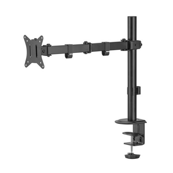 Držiak Gembird MA-D1-01, single, pre monitor, naklápacie, pre uhlopriečky 17"-32”, nosnosť 9kg čierny

