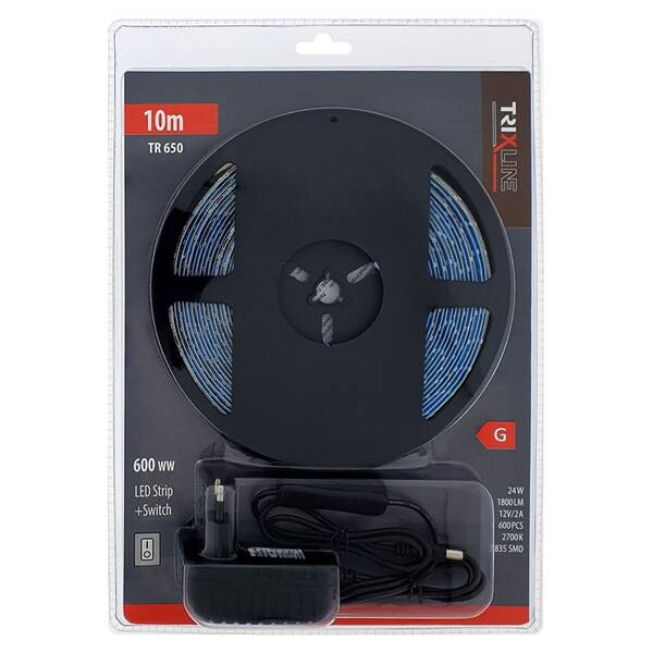 LED pásik Trixline TR 650  24W 2700K 10m s vypínačem 

