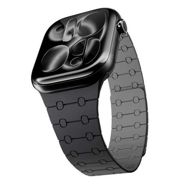 Remienok Epico Magnetic+ Silicone na Apple Watch SE (40mm)/Series 1-9 (38/40/41mm) 10-11 (42mm) čierny

