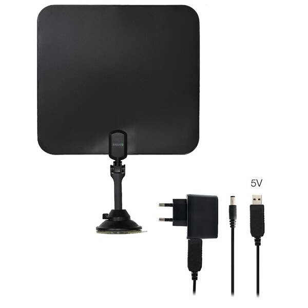 Izbová anténa Evolveo Xany 2C LTE 230/5V, 41dBi aktívna izbová DVB-T/T2, LTE filter 

