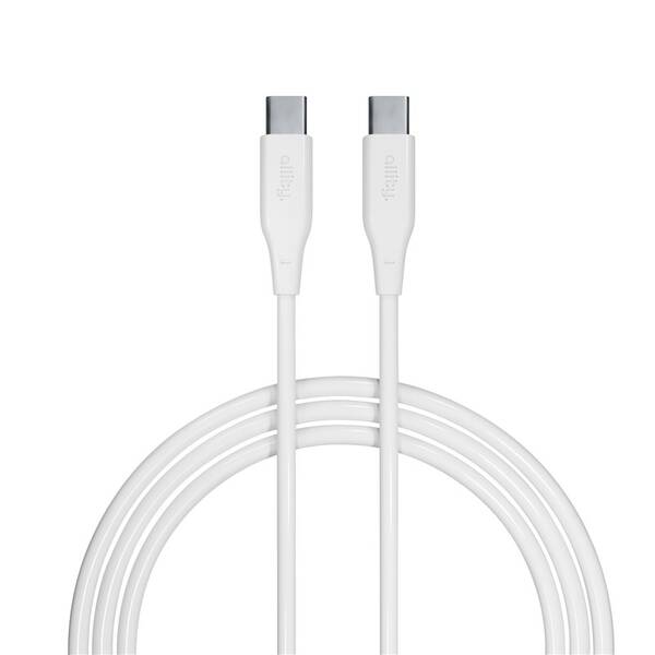 Kábel Allity AUC-02, 100W, USB-C/USB-C, 1m biely

