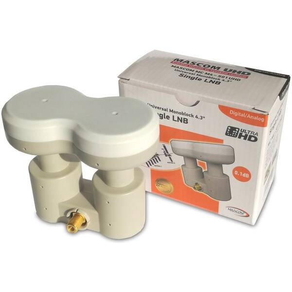 Konvertor Mascom LNB-MCM4S01HD biely

