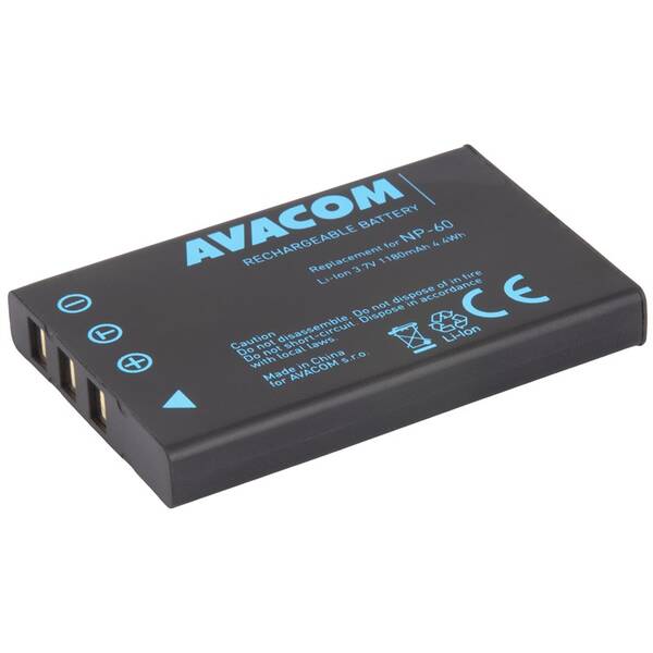 Batéria Avacom Fujifilm NP-60 Li-Ion 3.7V 1180mAh 4.4Wh čierna

