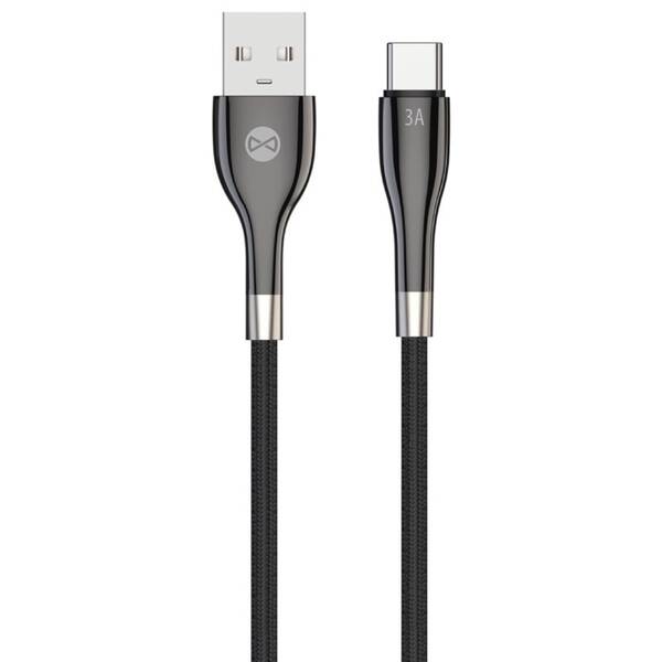 Kábel Forever Sleek USB/USB-C, 3 A, 1 m čierny

