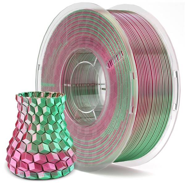 Tlačová struna (filament) Elegoo SILKPL 1,75mm G-R červený/zelený

