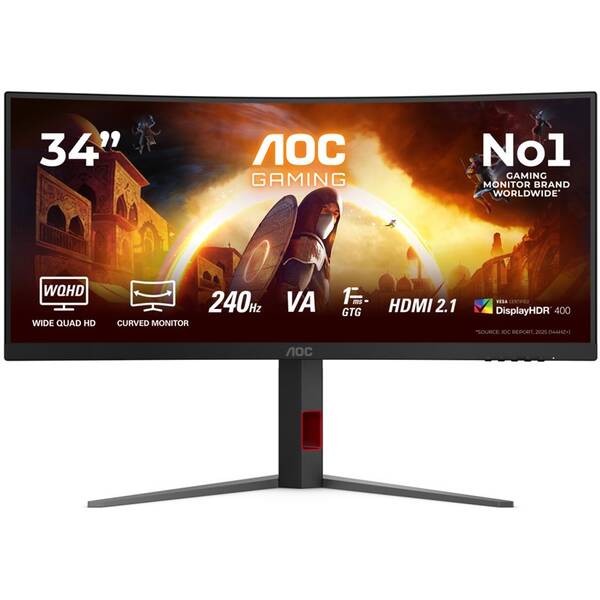 Herný monitor AOC CU34G4Z čierny

