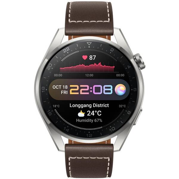 Inteligentné hodinky Huawei Watch 3 Pro - Brown Leather 

