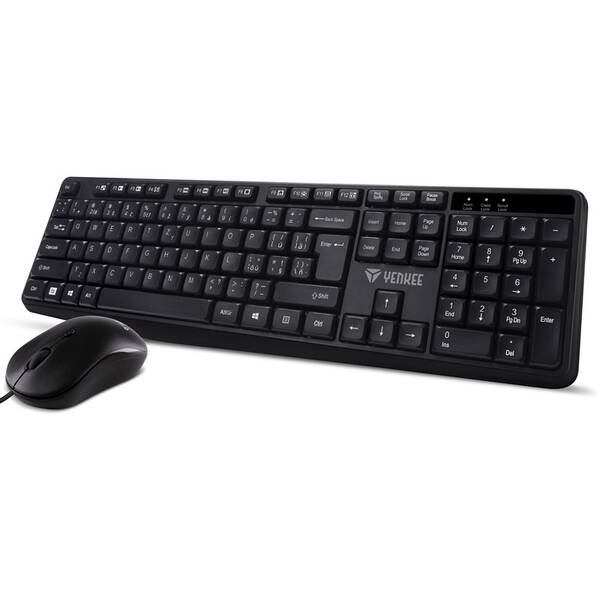 Klávesnica s myšou YENKEE YKM 1007CS Combo Air čierna

