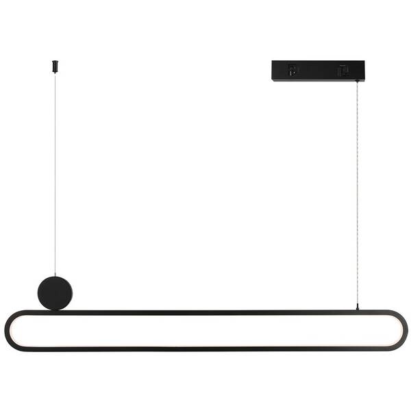 Závesné svietidlo IMMAX NEO LITE OVALE SMART 122cm 50W s podporou BEACON, Wi-Fi, TUYA čierne

