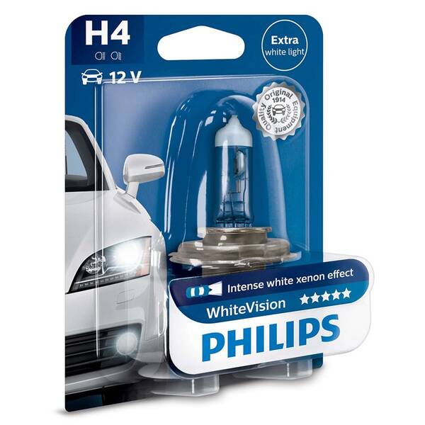 Autožiarovka Philips WhiteVision H4, 1ks 

