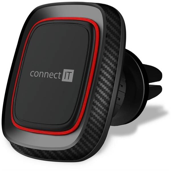 Držiak na mobil Connect IT InCarz 4Strong360 Carbon, magnetický, do mřížky čierny/červený

